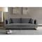 Armen Living Lenox Gray Velvet Modern Sofa with Brass Legs LCLN3GRY - alternate 3
